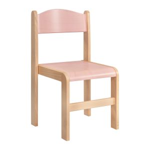Detská stolička model 2 z bukového masívu - marshmallow